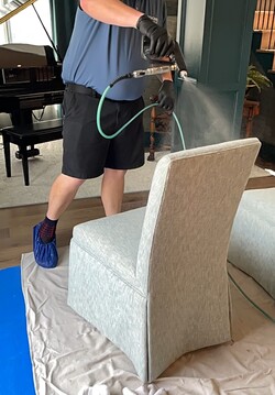 Protecting carpets and upholstery with Fiber ProTector® by Pro-Care of Cookeville.