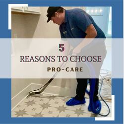 Schedule Pro-Care today for carpet cleaning, rug cleaning, upholstery cleaning, tile and grout cleaning and fabric protector.
