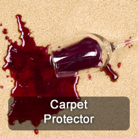 Red wine spill on carpet showing the effectiveness of Carpet Protector by Pro-Care of Cookeville